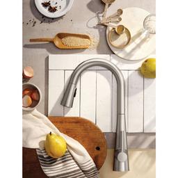 Sleek 1.5 GPM Single Hole Pull Down Kitchen Faucet with Voice Activation - zhhgrdm1pavgcksaycwa_x500.jpg