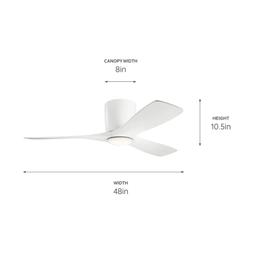 Volos 48" 3 Blade Hugger Indoor Ceiling Fan - Wall Control Included - zhn7lw0tjlb0qz2ztkkn@2x.jpg