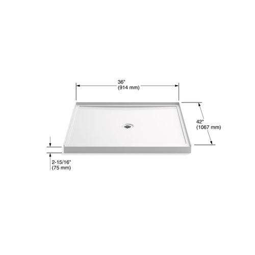 Rely 48" x 42" Square Shower Base with Single Threshold and Center Drain - zldre81mwuwxpb3lnboh_x500.jpg
