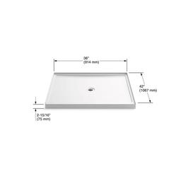 Rely 48" x 42" Square Shower Base with Single Threshold and Center Drain - zldre81mwuwxpb3lnboh_x500.jpg