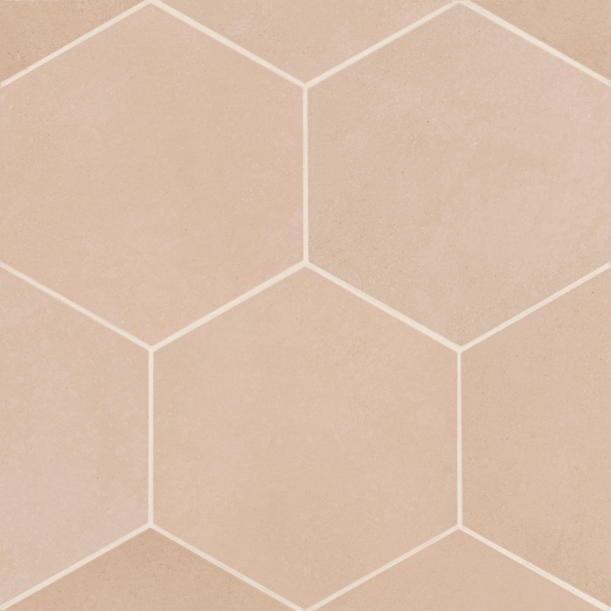 Makoto 10" x 11.5" Hexagon Matte Porcelain Tile in Momoiro Blush