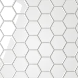 Le Cafe 2" x 2" Hexagon Glossy Porcelain Mosaic Tile in White - zng7nlogrhh0brjkdzv6@2x.jpg