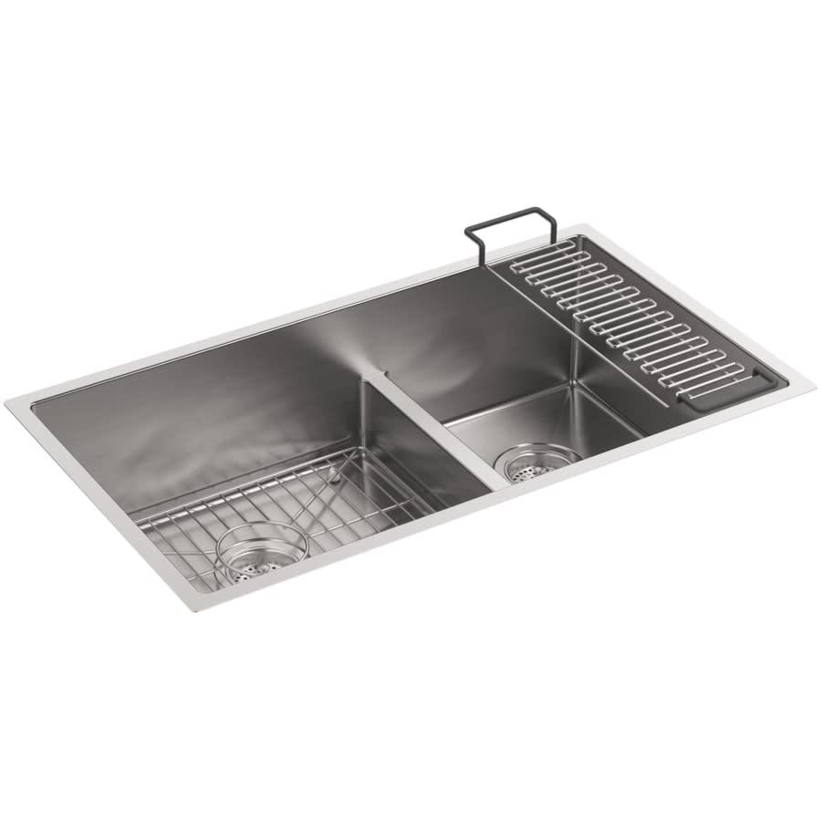 Strive 32" Smart DivideÂ® Under-Mount Large/Medium Double-Bowl Kitchen Sink With Basin Rack - zogeneithvwwsywgcm23@2x.jpg