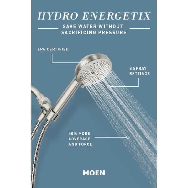 MOEN HydroEnergetix 8-Spray Wall Mount Handheld Shower Head 1.75 GPM in Chrome 200H0 - zooj7yempcholi4ickbw@2x.jpg