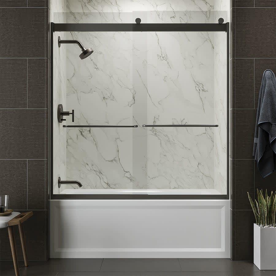 Levity 62" High x 59-5/8" Wide Bypass Frameless Tub Door with Clear Glass - zowuqysgqiwnboefqvyt@2x.jpg