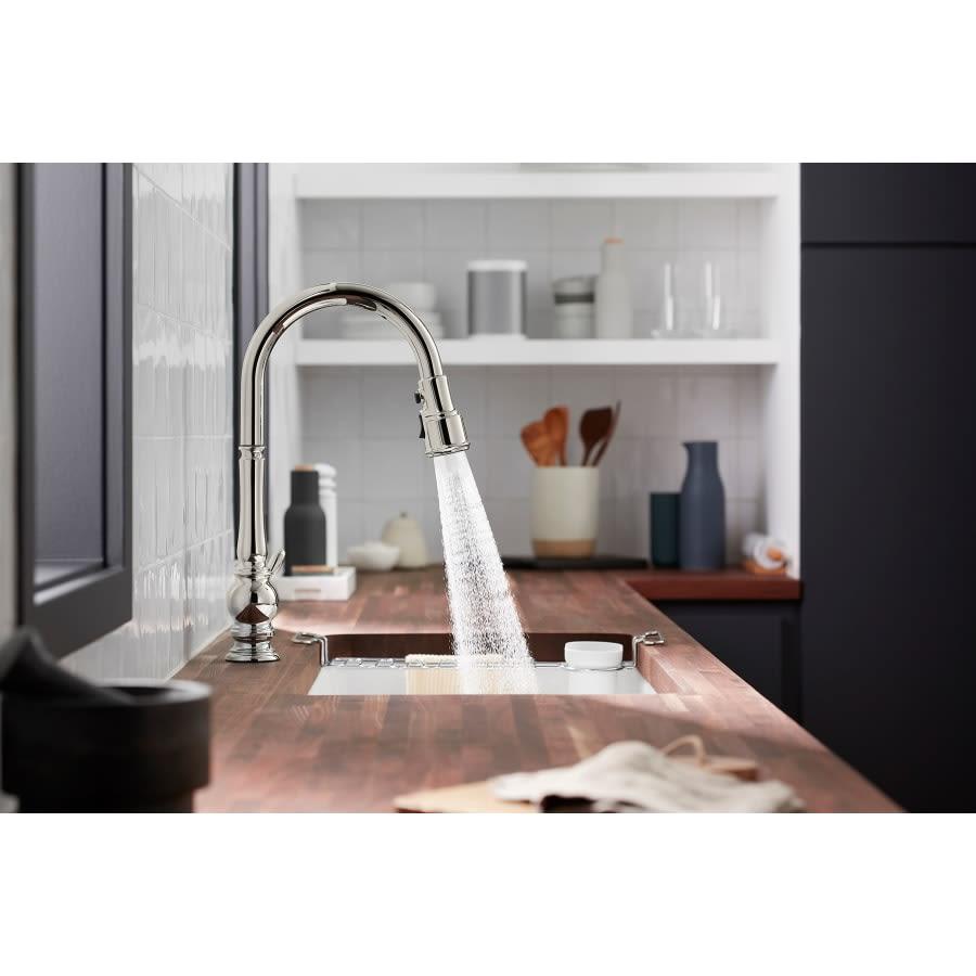 Artifacts Touchless 1.5 GPM Single Hole Pull Down Kitchen Faucet with Three-Function Spray Head - zphev2jhm5dugux3hkjp@2x.jpg