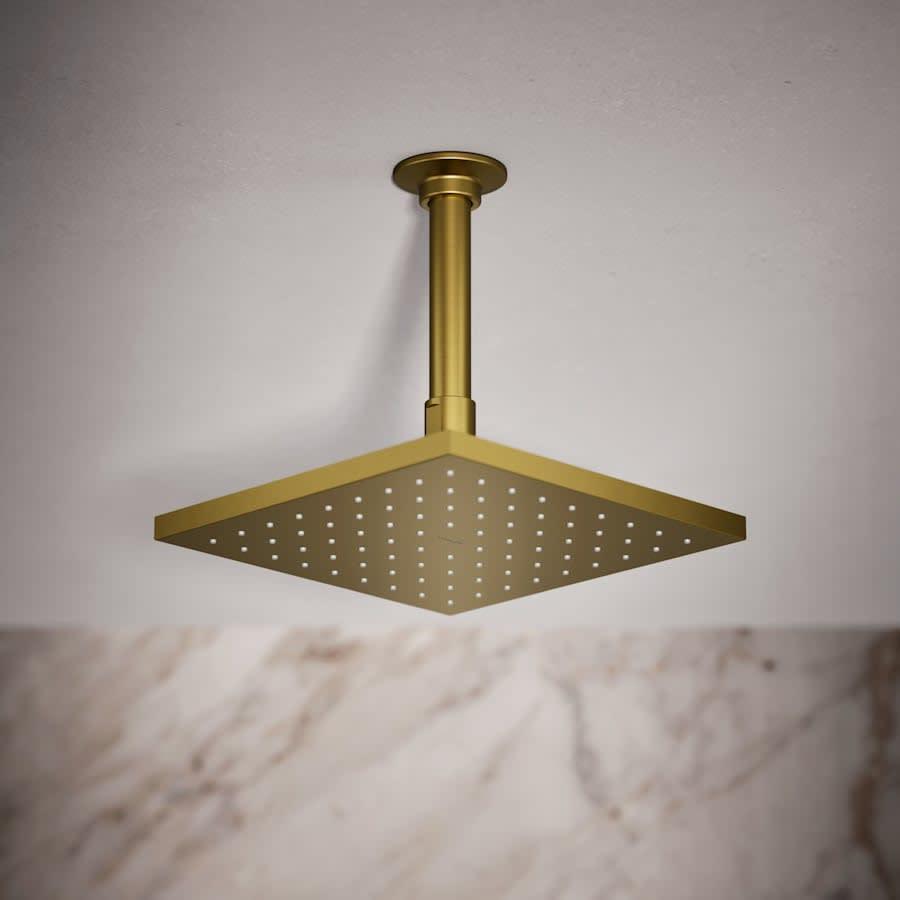 Contemporary Square 8" Single Function 2.5 GPM Rainhead with MasterClean Sprayface and Katalyst Air-Induction Technology