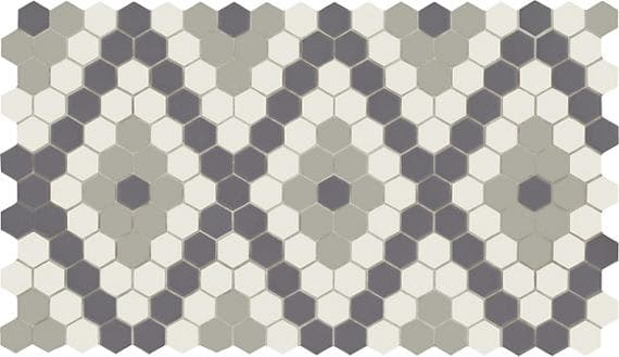 Unglazed Mosaics Ice White / Black / Lt Smoke Hexagon 1X1 Matte - zssu6ac2tcxumiz4bmpt@2x.jpg