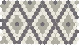 Unglazed Mosaics Ice White / Black / Lt Smoke Hexagon 1X1 Matte - zssu6ac2tcxumiz4bmpt@2x.jpg