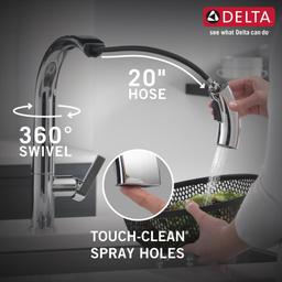 Keele 1.8 GPM Single Hole Pull Down Kitchen Faucet MagnaTite and Touch-Clean Technology - zssxavdmbltmq5y8gmtu@2x.jpg