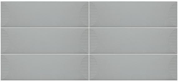 Stencil Grey Rectangle, Half Moon 4X12 Matte