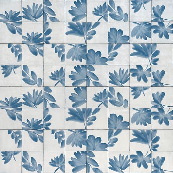 Rice Bianco Deco Blossom Square 6X6 Glossy