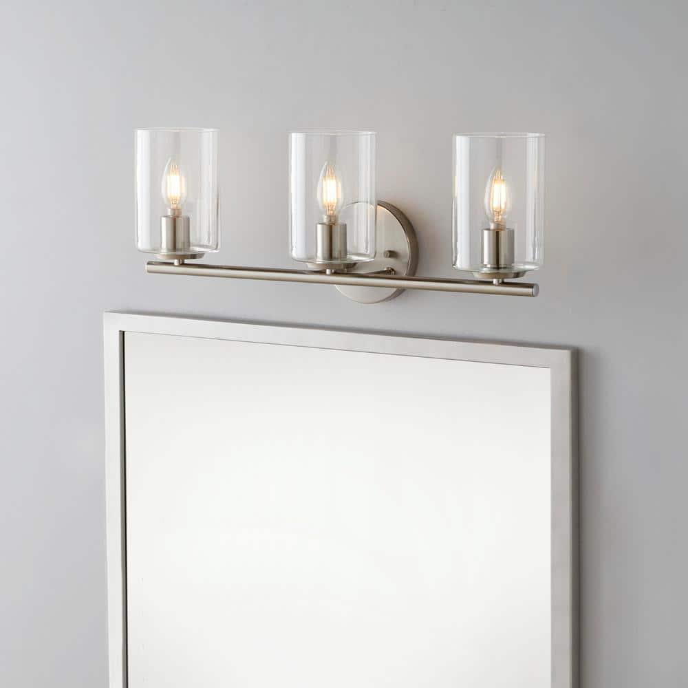 Champlain 22.375 in. 3-Light Brushed Nickel Modern Bathroom Vanity Light with Clear Glass Shades - zuvyjgxgoqb1aahhuecn@2x.jpg