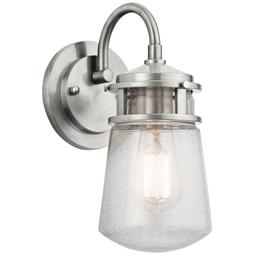 Lyndon Single Light 11" Tall Outdoor Wall Sconce with Seedy Glass Shade - zv1eaqdq9qivworu3gvu@2x.jpg