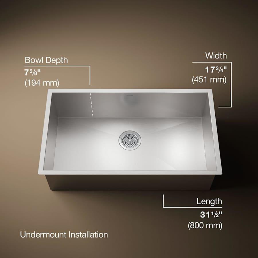 Vault 32" Undermount Single Basin Stainless Steel Kitchen Sink with SilentShield Technology - zwfkefokeo1l3maygofg@2x.jpg