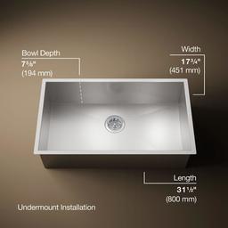 Vault 32" Undermount Single Basin Stainless Steel Kitchen Sink with SilentShield Technology - zwfkefokeo1l3maygofg@2x.jpg