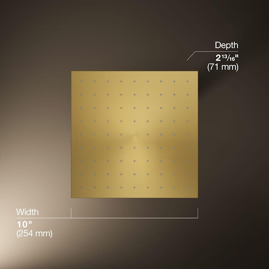 Radiant Contemporary Square 10" Single Function 2.5 GPM Rainhead with MasterClean Sprayface and Katalyst Air-Induction Technology - zxc7nq9fry4q86gztz8j@2x.jpg