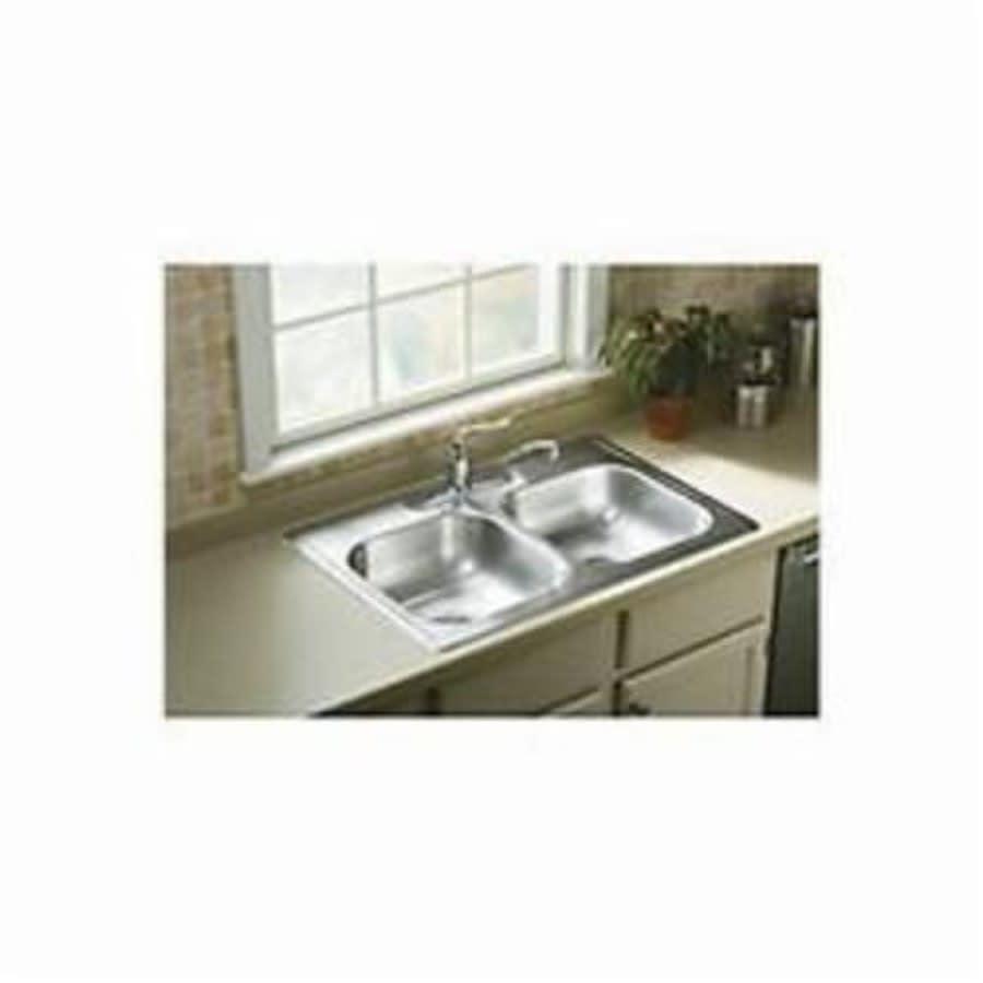 Middleton® Double Bowl Kitchen Sink, Top Mount, ADA, 33 x 22 in, 6 in Bowl Depth, 4-Hole, 20 ga Luster Steel, Stainless - zxvyiicnedewgrbjtjp2@2x.jpg