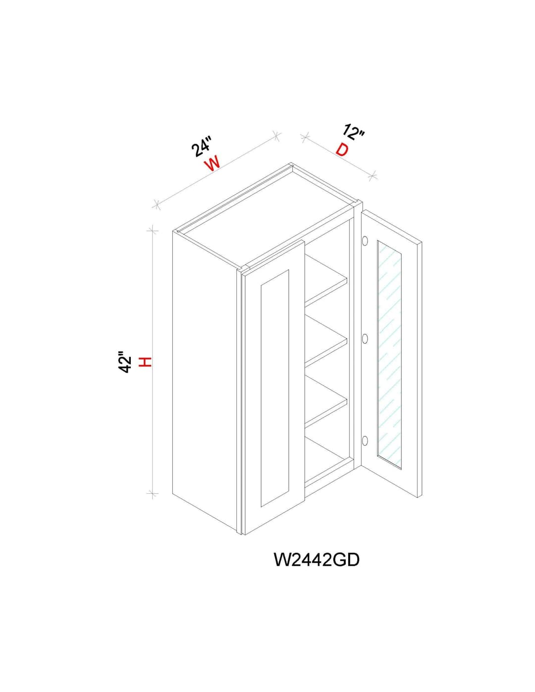 Wall Cabinet - 24"W x 42"H x 12"D Glass Door Only - zysjijodmdzsalf7aiui@2x.jpg