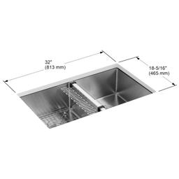 Strive 32" Double Basin Undermount 16-Gauge Stainless Steel Kitchen Sink with SilentShield - zzxd9pt4w4pupge3geif@2x.jpg