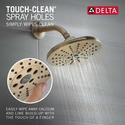 Trinsic Tempassure 17T Series Dual Function Thermostatic Tub and Shower with H2Okinetic Shower Head and Integrated Volume Control - Less Rough-In Valve - T17T259-CZH2O_TouchCleanShowers_Infographic_WEB@2x.jpg