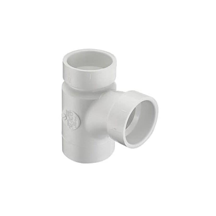 Street Sanitary Tee, 3 x 2 in, Spigot x Hub, DWV, PVC