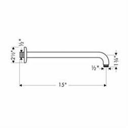 Raindance Shower Arm, Wall Mount, 15 in L, Brushed Nickel - bfvuss90j2x0draisokw_96d37cba-d05e-42e3-a43d-a9282baf56a7@2x.jpg