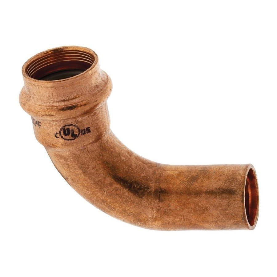 Street 90 deg Elbow, 1/4 in, Fitting x Press, Copper