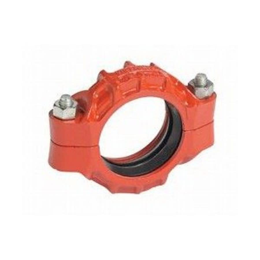 Coupling, 8 in, Groove, Ductile Iron, Enamel Painted