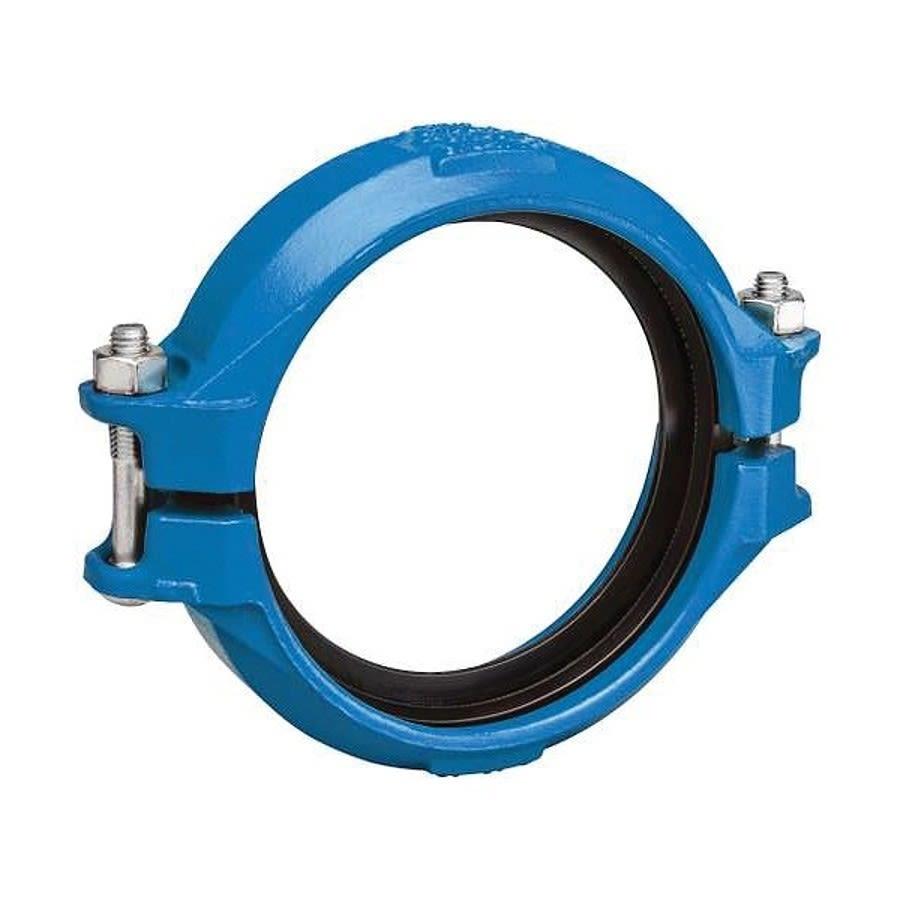 Transition Coupling, 6 in, Groove, Ductile Iron, Enamel Painted