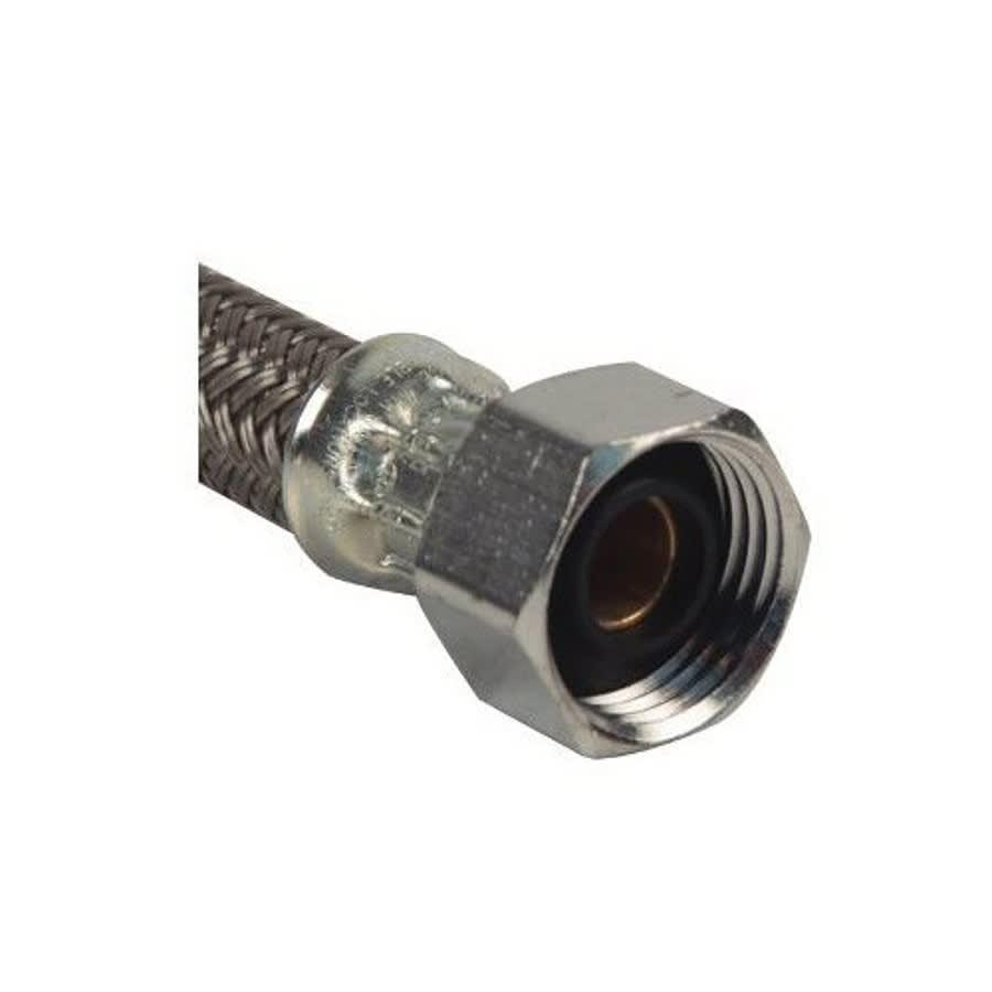 Flexible Water Supply, 1/2 in, FNPT, 16 in L, Braided Polymer
