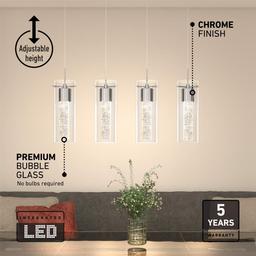 Essence 27-Watt 4 Light Chrome Modern Integrated LED Pendant Light Fixture for Dining Room or Kitchen - chrome-artika-pendant-lights-ome59b-hd2d-a0_1000@2x.jpg