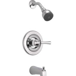 Foundations Single-Handle 1-Spray Tub and Shower Faucet in Chrome (Valve Included) - chrome-delta-bathtub-shower-faucet-combos-b114900c-64_1000@2x.jpg