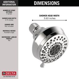 3-Spray Patterns 1.75 GPM 3.63 in. Wall Mount Fixed Shower Head in Chrome - chrome-delta-fixed-shower-heads-75301-40_1000@2x.jpg