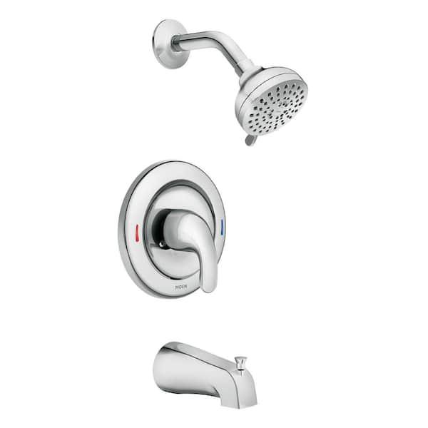 MOEN Adler Single Handle 4-Spray Tub and Shower Faucet 1.8 GPM in Chrome (Valve Included) 82603