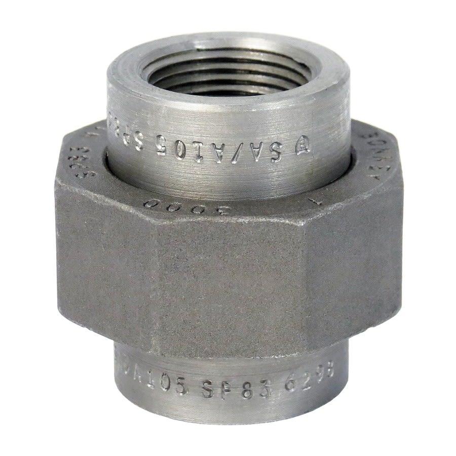 Union, 1-1/4 in, FNPT, SCH 80/XH, Forged Steel, 3000 lb