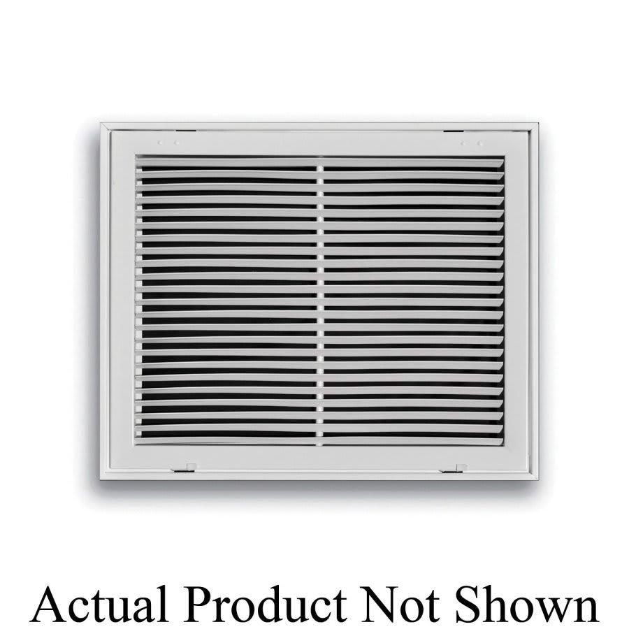 Fixed Bar Type Return Filter Grille, 20 x 30 in, 30 deg Pitch, 1 in Filter, Steel, White