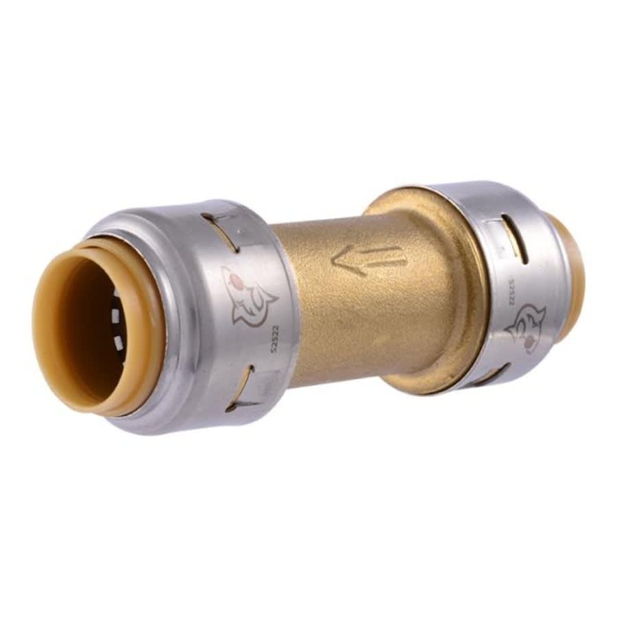 Max™ Spring Check Valve, 3/4 in, Push, Brass