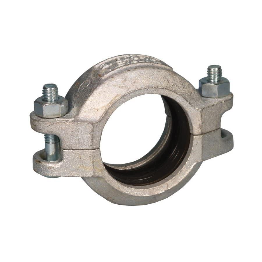 Flexible Coupling, 8 in, Groove, Ductile Iron, Galvanized