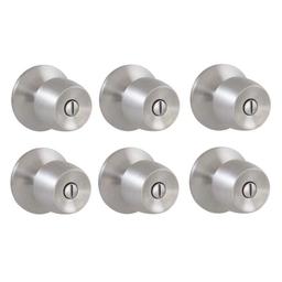 Brandywine Stainless Steel Bed/Bath Door Knob (6-Pack) - defiant-privacy-door-knobs-32t8610bd6-64_1000@2x.jpg