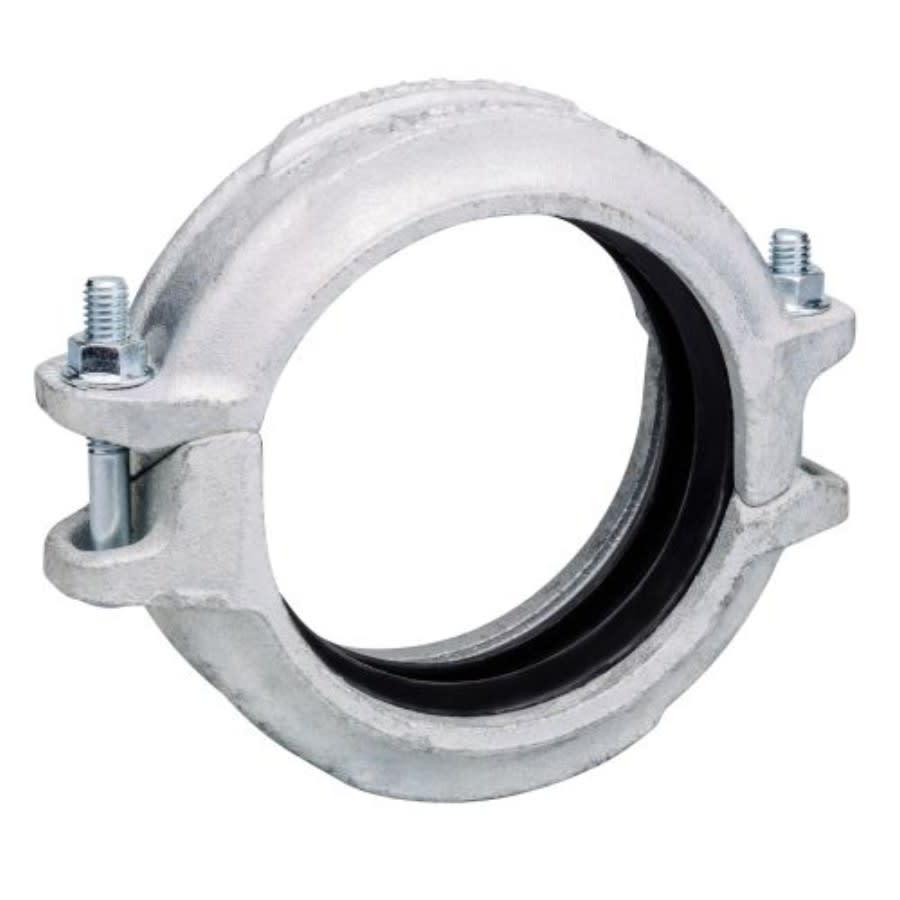 Rigid Coupling, 4 in, Groove, Ductile Iron, Galvanized