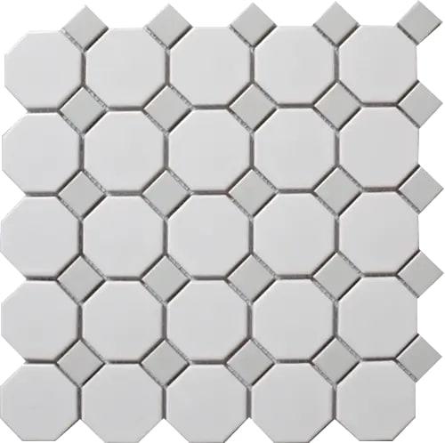 MG WHITE 12X12 OCT MOS GRAY DOT
