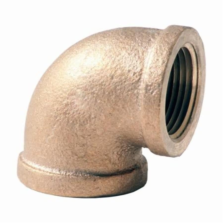 90 deg Elbow, 3/4 in, FNPT, Lead Free Brass, Rough Brass, Domestic