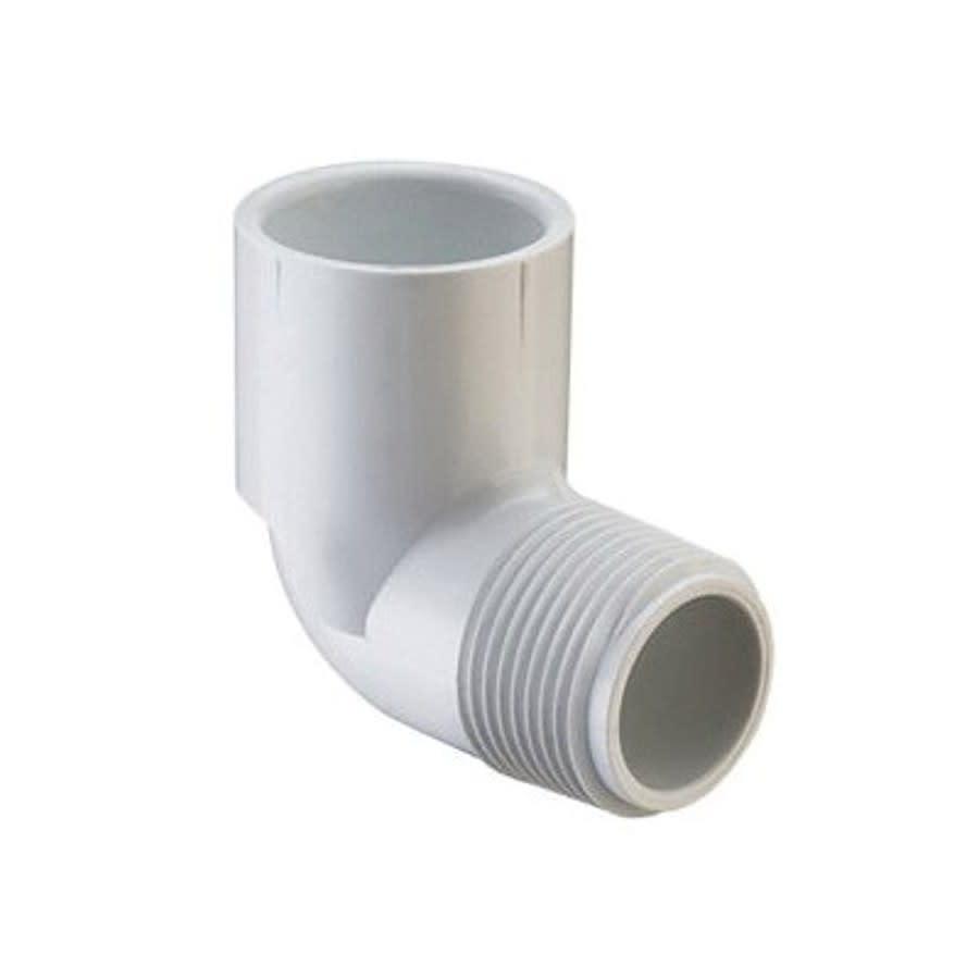 90 deg Elbow, 1-1/2 in, Socket x MNPT, SCH 40/STD, PVC