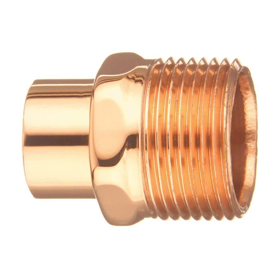 Male Adapter, 1-1/8 x 3/4 in, Fitting x MNPT, Copper