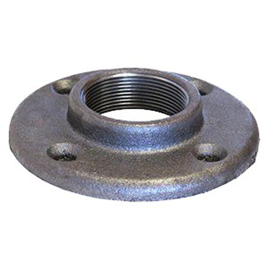 Floor Flange, 1-1/2 in, FNPT, 4-1/2 in OD, 4 Bolt Holes, 125 lb, Malleable Steel