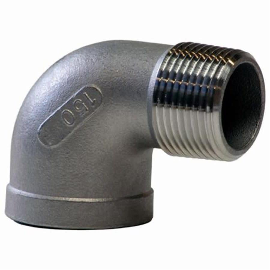 Street 90 deg Elbow, 1-1/2 in, FNPT x MNPT, 304/304L Stainless Steel, 150 lb