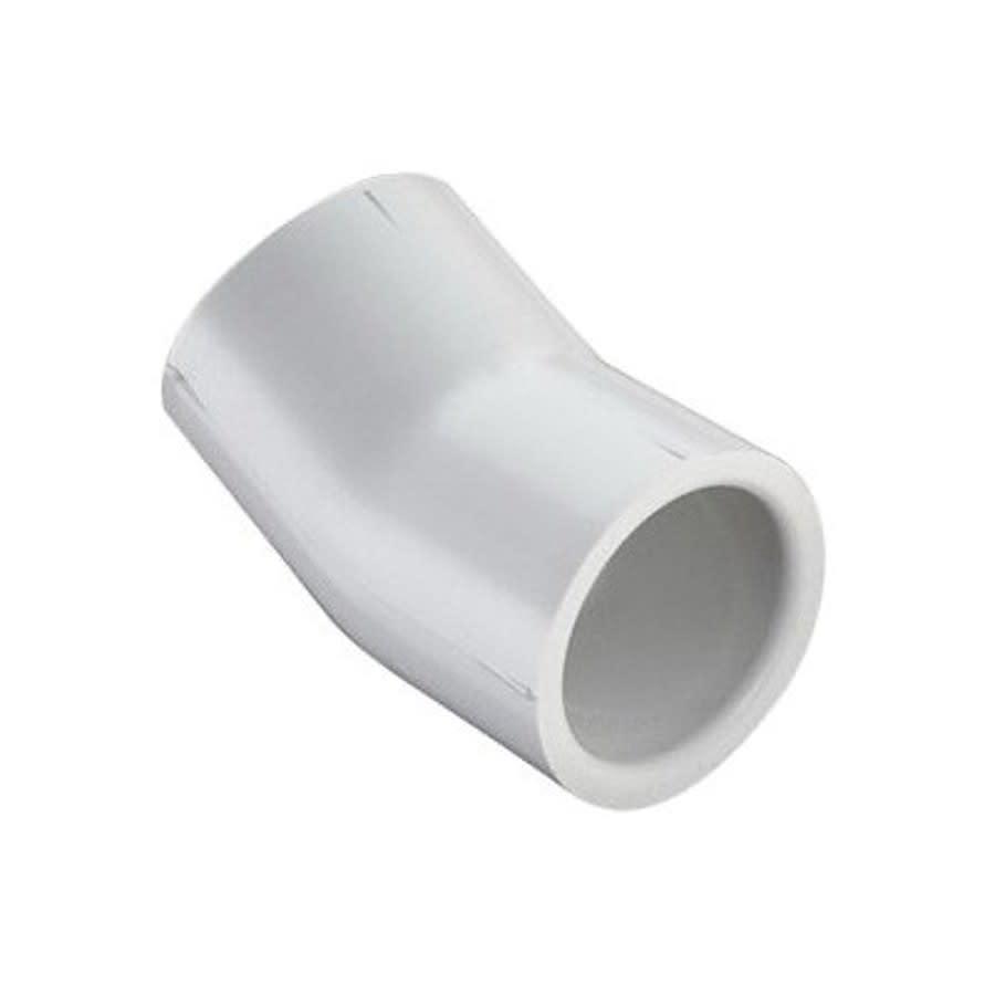 22.5 deg Elbow, 4 in, Socket, SCH 40/STD, PVC