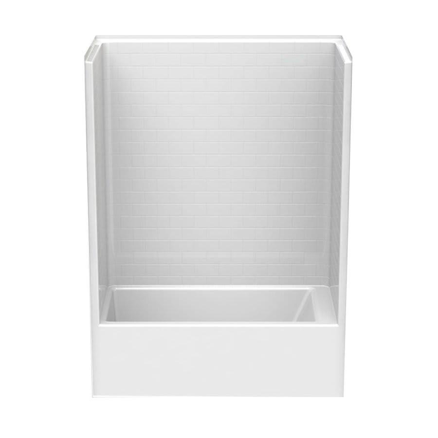 Everyday 1-Piece Tub & Shower, 80 x 60 in, Left Hand Drain, White