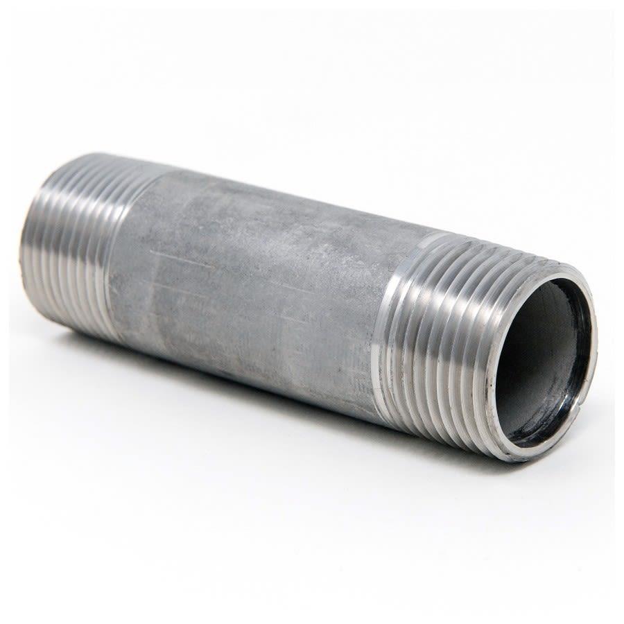 Nipple, 3/8 in, 1-1/2 in L MNPT, 304/304L Stainless Steel, SCH 40/STD